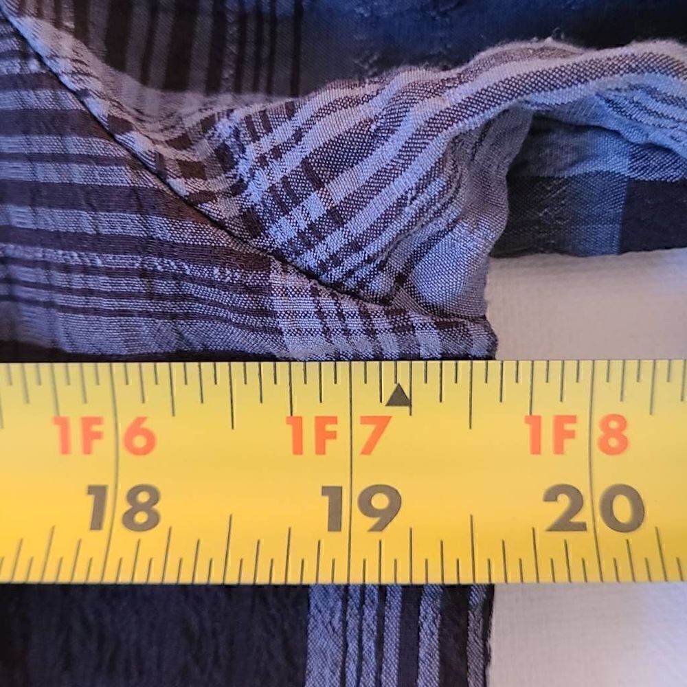 Habitat Womens Button Front Blue Black Plaid Tunic Small - Picture 11 of 15